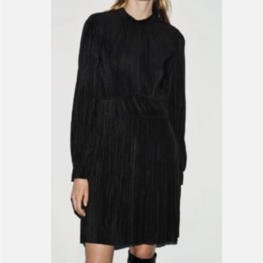 Zara Black Long Sleeve Dress